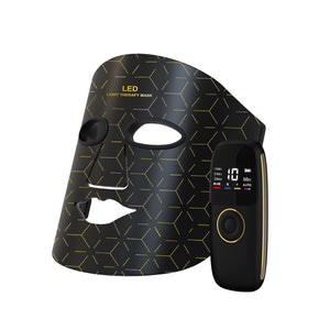 Led Color Light Beauty Mask Large Row Light 4 Color Spectrometer Red And Blue Light Mask Instrument Photon Skin Rejuvenation Instrument Silicone Mask